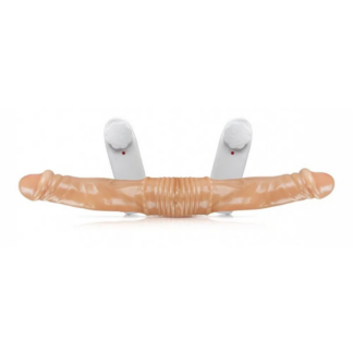 Prótese Pura Luxúria Duplo com Vibrador 43,7 x 5cm Sexy Fantasy