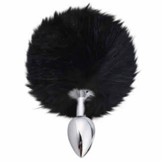 Plug Anal em Metal 7cm com Pompom Colorido Miss Collection