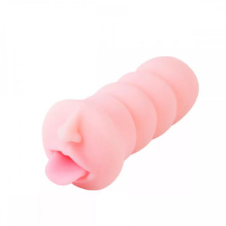 Lilo Masturbador Masculino Boca com Língua com Fissuras Internas e Texturas em CyberSkin Vip Mix