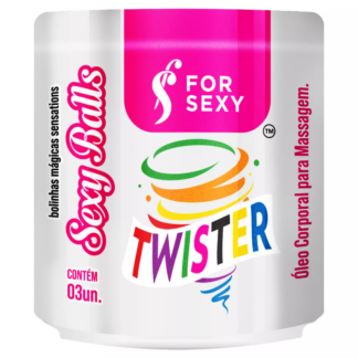 Twister Sexy Balls Óleo Corporal para Massagem 03 unidades For Sex