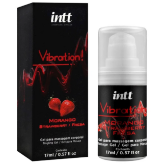 VIBRATION! GEL PARA MASSAGEM CORPORAL SABOR MORANGO 17G INTT